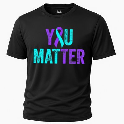 You Matter Suicide Prevention Teal Purple Awareness Ribbon Performance Shirt