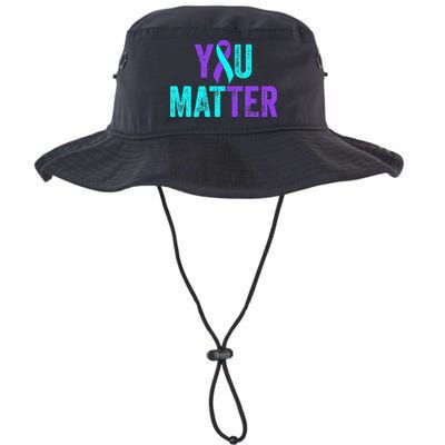 You Matter Suicide Prevention Teal Purple Awareness Ribbon Bucket Hat
