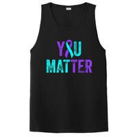 You Matter Suicide Prevention Teal Purple Awareness Ribbon PosiCharge Competitor Tank