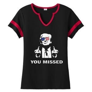 You Missed Shot Republican Pro Trump President 2024 Gift Ladies Halftime Notch Neck Tee