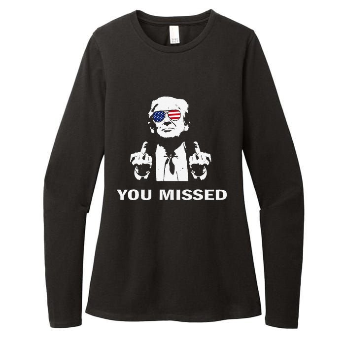 You Missed Shot Republican Pro Trump President 2024 Gift Womens CVC Long Sleeve Shirt