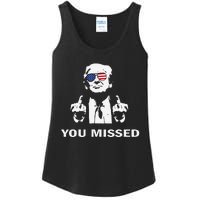 You Missed Shot Republican Pro Trump President 2024 Gift Ladies Essential Tank