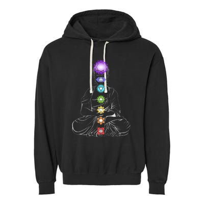 Yoga Meditation Spiritual Body Energy Chakra Garment-Dyed Fleece Hoodie