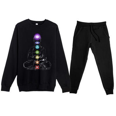 Yoga Meditation Spiritual Body Energy Chakra Premium Crewneck Sweatsuit Set