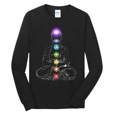 Yoga Meditation Spiritual Body Energy Chakra Tall Long Sleeve T-Shirt