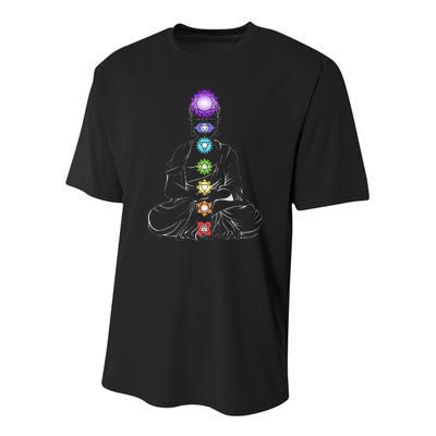 Yoga Meditation Spiritual Body Energy Chakra Youth Performance Sprint T-Shirt