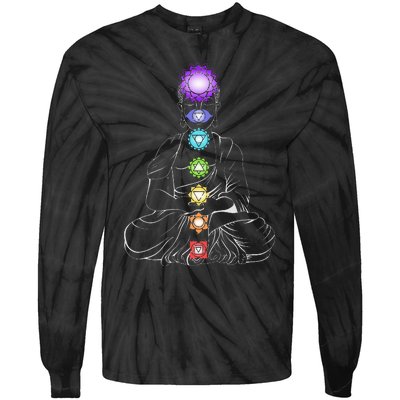 Yoga Meditation Spiritual Body Energy Chakra Tie-Dye Long Sleeve Shirt