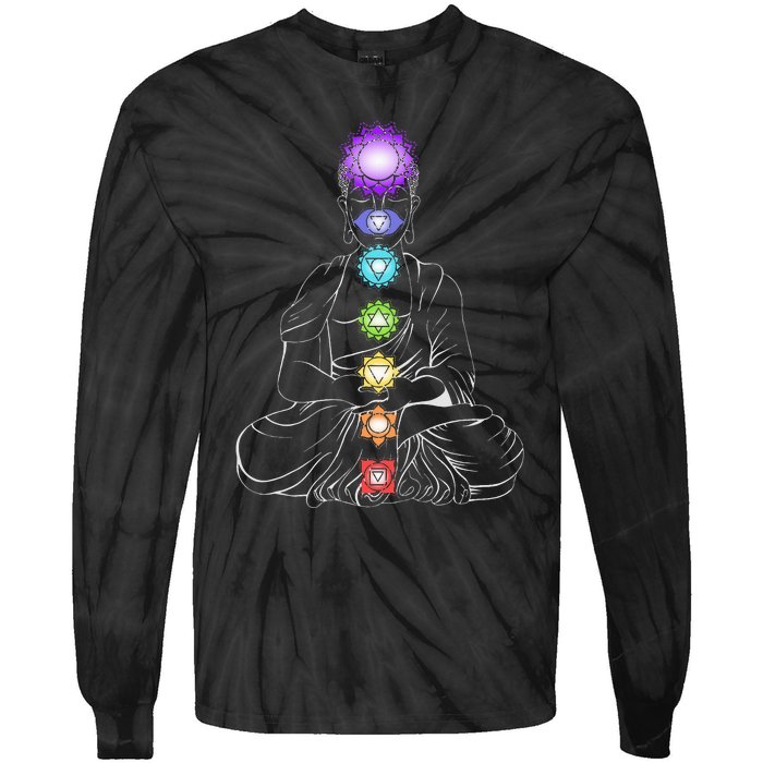 Yoga Meditation Spiritual Body Energy Chakra Tie-Dye Long Sleeve Shirt