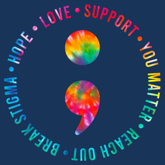 You Matter Semicolon Suicide Prevention Awareness Button