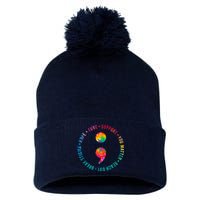 You Matter Semicolon Suicide Prevention Awareness Pom Pom 12in Knit Beanie