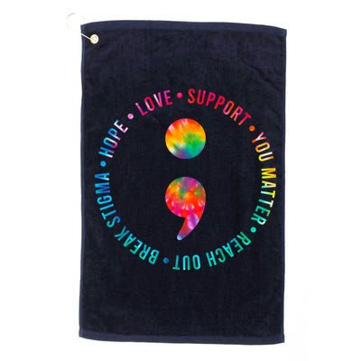 You Matter Semicolon Suicide Prevention Awareness Golf Towel