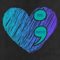 You Matter Semi Colon Heart Suicide Awareness Prevention 7 Panel Mesh Trucker Snapback Hat