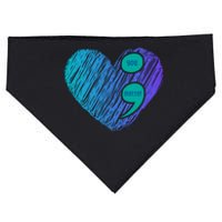 You Matter Semi Colon Heart Suicide Awareness Prevention USA-Made Doggie Bandana