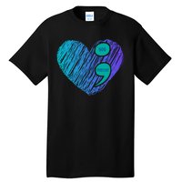 You Matter Semi Colon Heart Suicide Awareness Prevention Tall T-Shirt