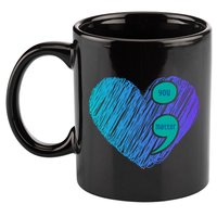 You Matter Semi Colon Heart Suicide Awareness Prevention 11oz C Handle Ceramic Mug
