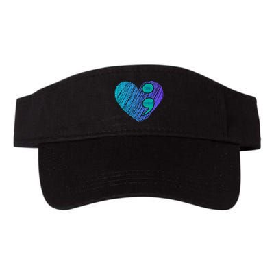 You Matter Semi Colon Heart Suicide Awareness Prevention Visor