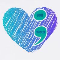 You Matter Semi Colon Heart Suicide Awareness Prevention Garment-Dyed Sweatshirt