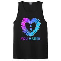 You Matter Suicide Prevention Awareness Teal Purple Heart PosiCharge Competitor Tank