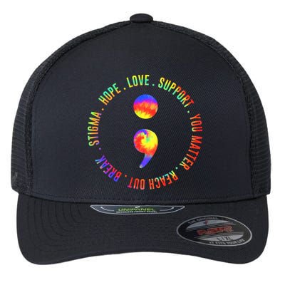 You Matter Semicolon Suicide Prevention Awareness Flexfit Unipanel Trucker Cap