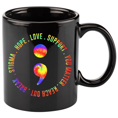 You Matter Semicolon Suicide Prevention Awareness 11oz C Handle Ceramic Mug