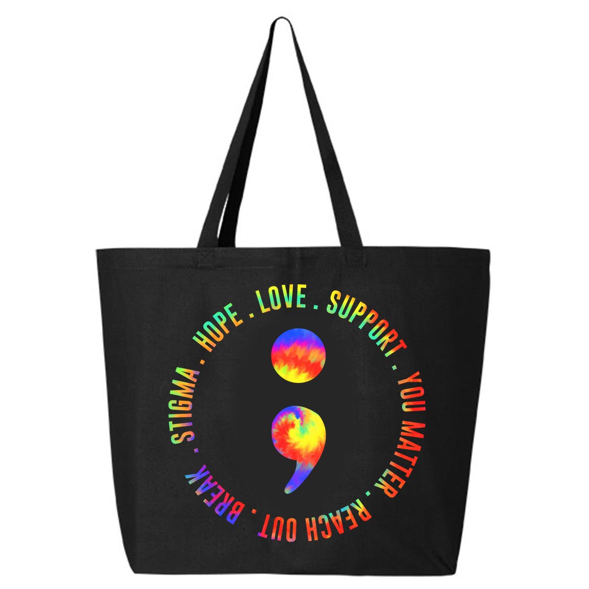 You Matter Semicolon Suicide Prevention Awareness 25L Jumbo Tote