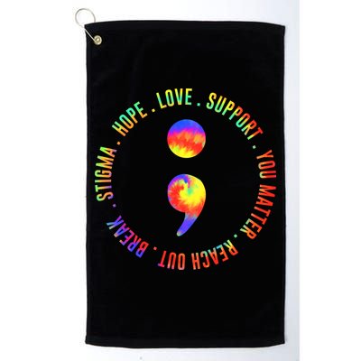 You Matter Semicolon Suicide Prevention Awareness Golf Towel