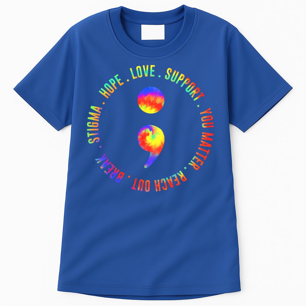 You Matter Semicolon Suicide Prevention Awareness Tall T-Shirt