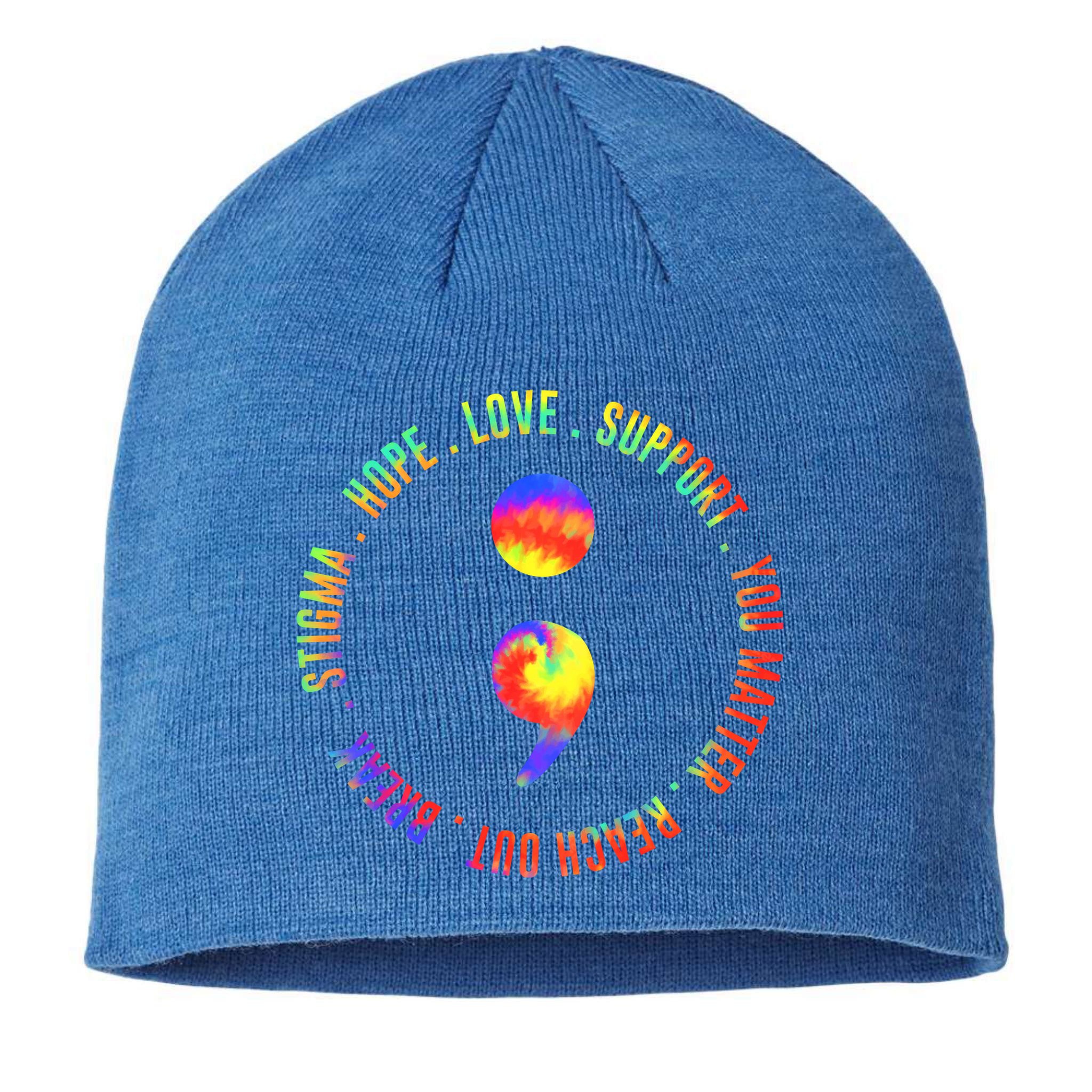 You Matter Semicolon Suicide Prevention Awareness Sustainable Beanie