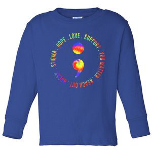 You Matter Semicolon Suicide Prevention Awareness Toddler Long Sleeve Shirt