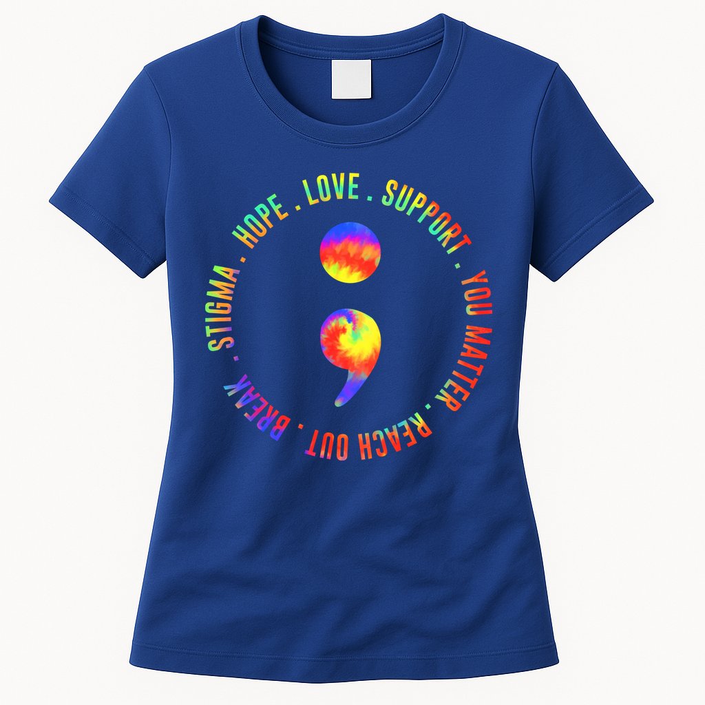 You Matter Semicolon Suicide Prevention Awareness Womens T-Shirt