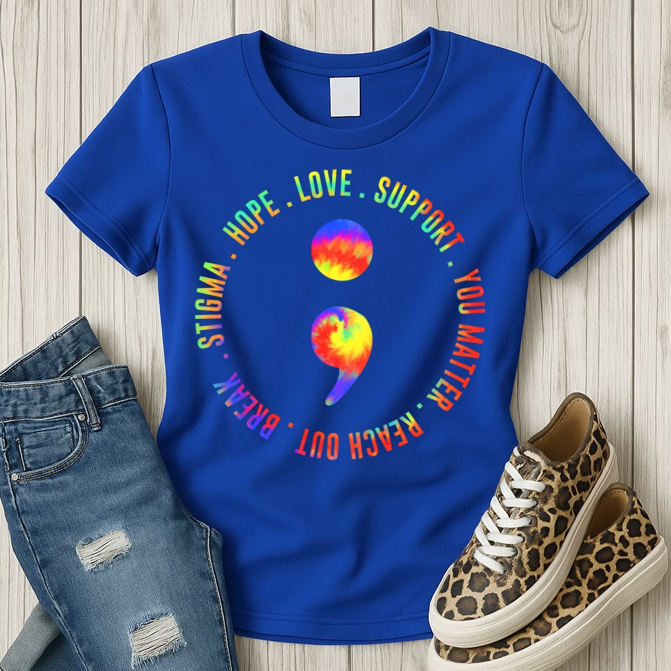 You Matter Semicolon Suicide Prevention Awareness Womens T-Shirt