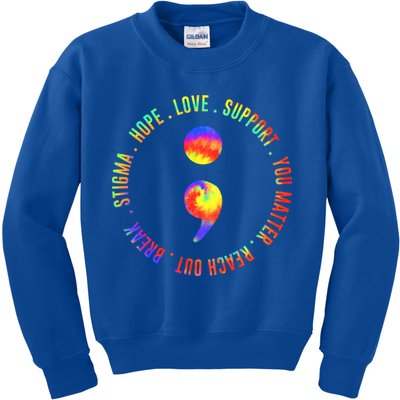 You Matter Semicolon Suicide Prevention Awareness Kids Sweatshirt