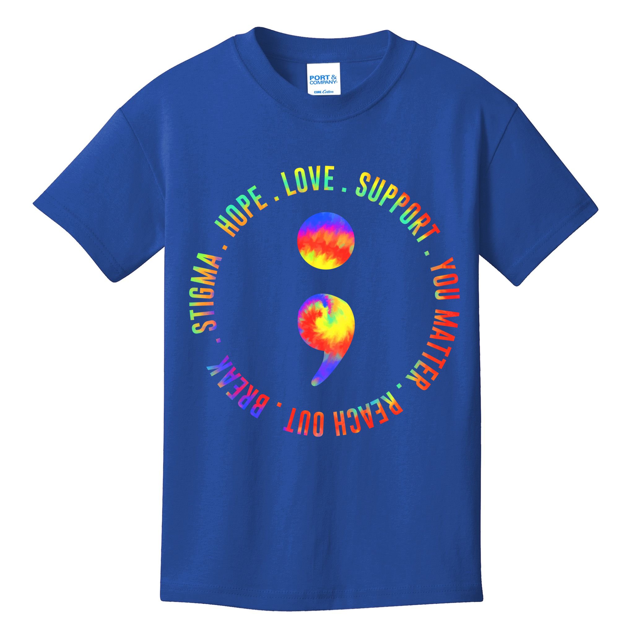 You Matter Semicolon Suicide Prevention Awareness Kids T-Shirt