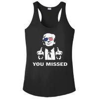 You Missed Shot Republican Pro Trump President 2024 Ladies PosiCharge Competitor Racerback Tank