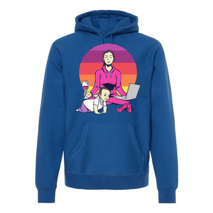 Yoga Mama Spiritual Saying Meditation Mother Great Gift Premium Hoodie