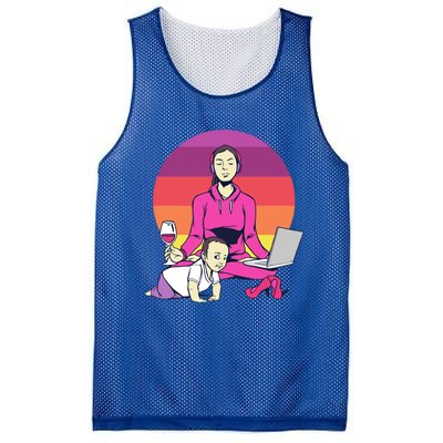 Yoga Mama Spiritual Saying Meditation Mother Great Gift Mesh Reversible Basketball Jersey Tank