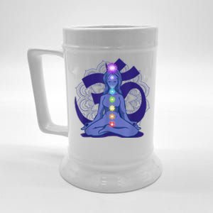 Yoga Meditation Spiritual Body Energy Chakra Beer Stein