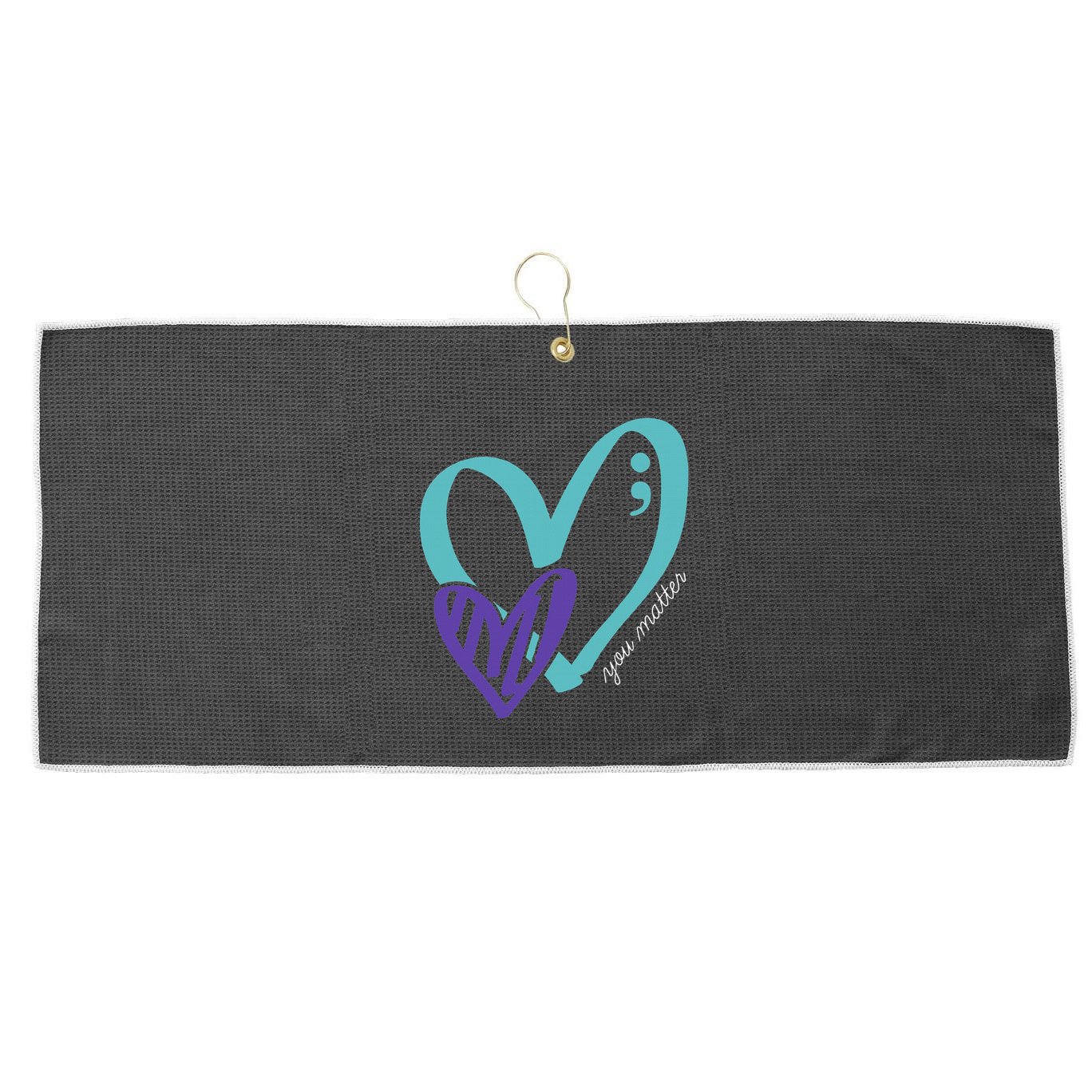 You Matter Suicide Prevention Awareness Large Microfiber Waffle Golf Towel