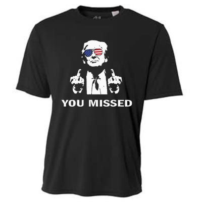 You Missed Shot Republican Pro Trump President 2024 Cooling Performance Crew T-Shirt