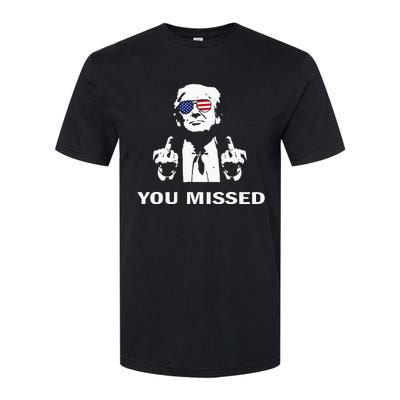 You Missed Shot Republican Pro Trump President 2024 Softstyle CVC T-Shirt