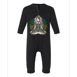 Yoga Meditation Spiritual Body Energy Chakra Buddha Infant Fleece One Piece