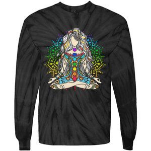 Yoga Meditation Spiritual Body Energy Chakra Buddha Tie-Dye Long Sleeve Shirt