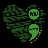 You Matter Semicolon Heart Mental Health Awareness Backpack