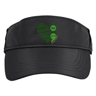 You Matter Semicolon Heart Mental Health Awareness Adult Drive Performance Visor