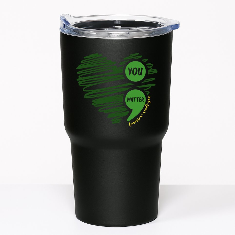 You Matter Semicolon Heart Mental Health Awareness Tumbler