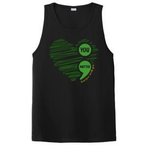 You Matter Semicolon Heart Mental Health Awareness PosiCharge Competitor Tank