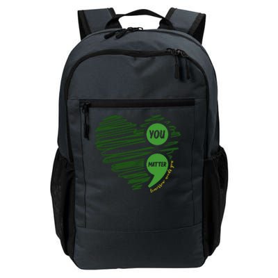 You Matter Semicolon Heart Mental Health Awareness Daily Commute Backpack