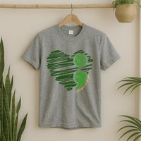 You Matter Semicolon Heart Mental Health Awareness T-Shirt