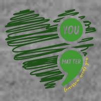 You Matter Semicolon Heart Mental Health Awareness T-Shirt