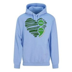 You Matter Semicolon Heart Mental Health Awareness Unisex Surf Hoodie